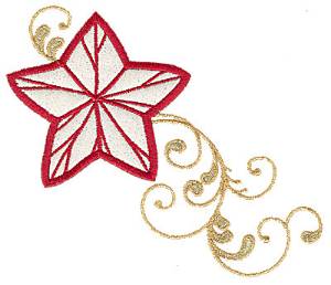 Picture of Christmas Star Applique Machine Embroidery Design