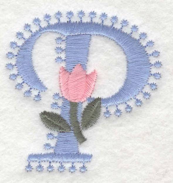 Picture of Fancy Font P Machine Embroidery Design