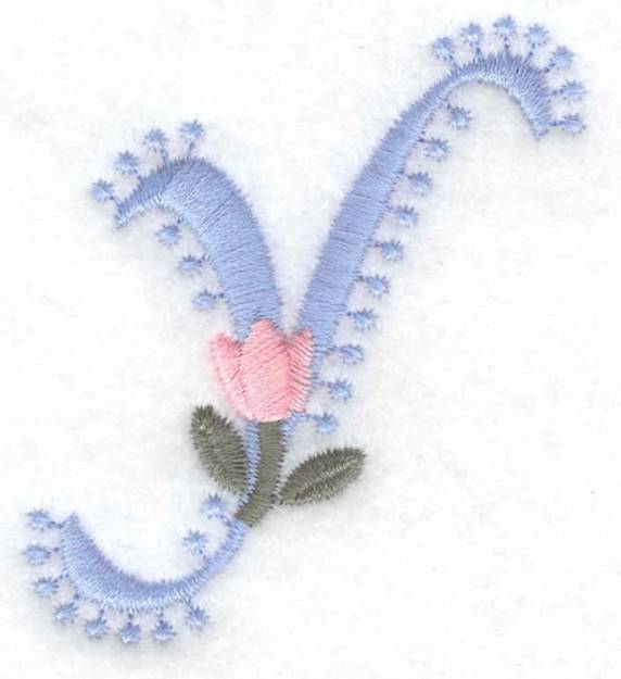 Picture of Fancy Font Y Machine Embroidery Design