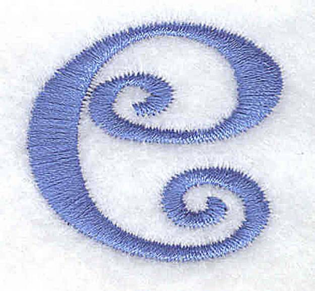 Picture of E Lower Case Machine Embroidery Design