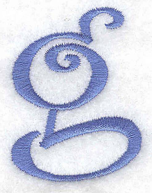Picture of G Lower Case Machine Embroidery Design