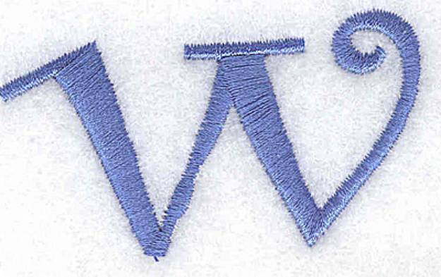 Picture of W Lower Case Machine Embroidery Design