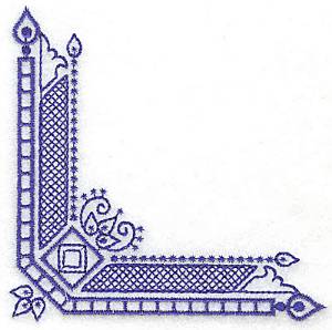 Picture of Corner Decoration Machine Embroidery Design