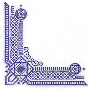 Picture of Corner Design Machine Embroidery Design