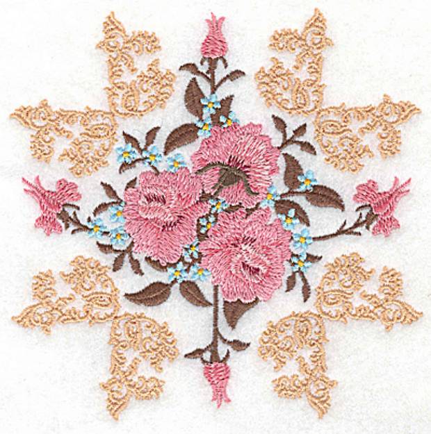 Picture of Rose Star Machine Embroidery Design