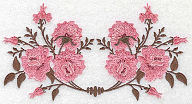 Picture of Double Rose Design Machine Embroidery Design