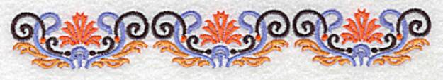 Picture of Floral Design Border Machine Embroidery Design