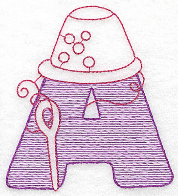 Picture of Sewing Letter A Machine Embroidery Design