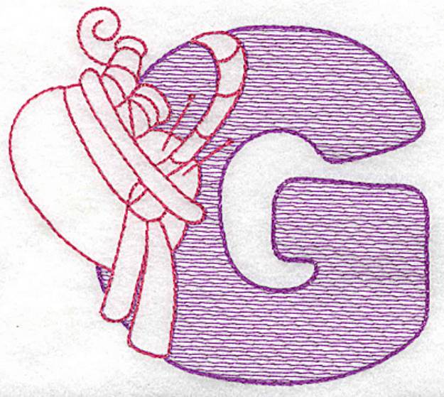 Picture of Sewing Letter G Machine Embroidery Design