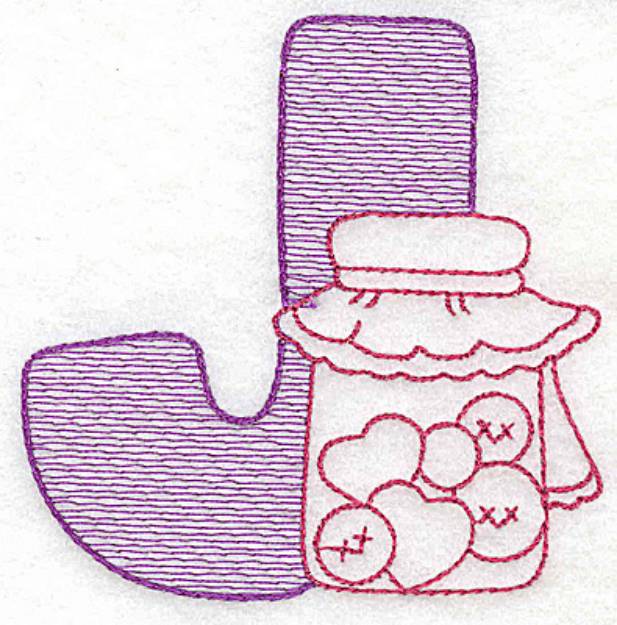 Picture of Sewing Letter J Machine Embroidery Design