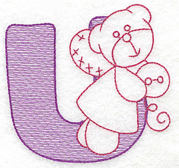 Picture of Sewing Letter U Machine Embroidery Design