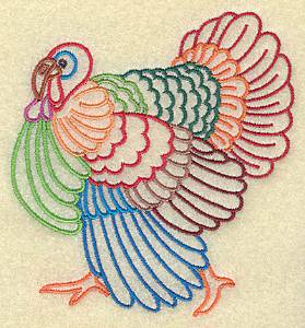 Picture of Turkey Outline Machine Embroidery Design