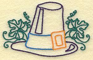 Picture of Pilgrim Hat Machine Embroidery Design