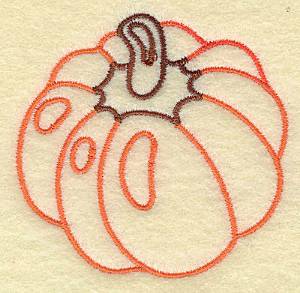 Picture of Pumpkin Outline Machine Embroidery Design