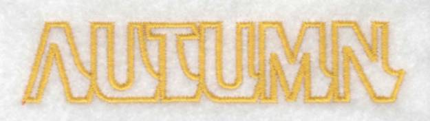 Picture of Autumn Text Outline Machine Embroidery Design