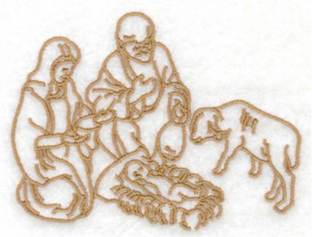 Picture of Nativity Scene Machine Embroidery Design