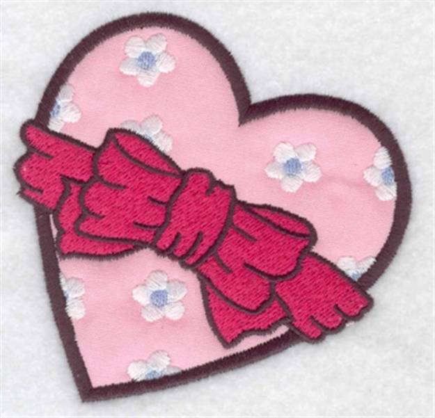 Picture of Heart Applique Machine Embroidery Design