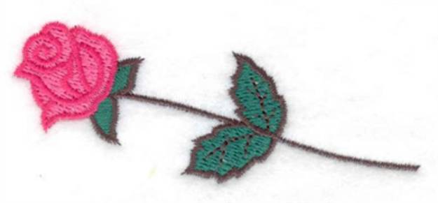 Picture of Single Rose Machine Embroidery Design