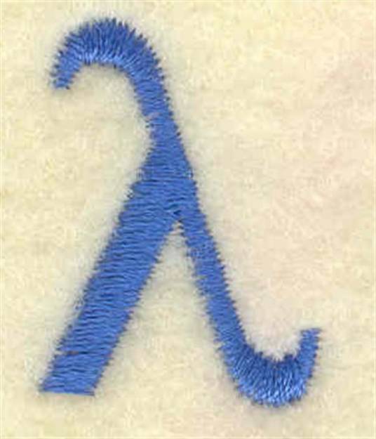 Picture of Lambda Lower Case Small Machine Embroidery Design