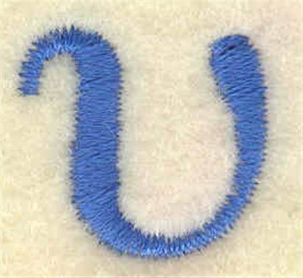 Picture of Upsilon Lower Case Small Machine Embroidery Design