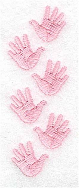 Picture of Girl Handprints Machine Embroidery Design