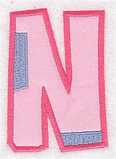 Picture of Applique Baby Alphabet N Machine Embroidery Design