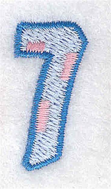 Picture of Baby Number 7 Machine Embroidery Design