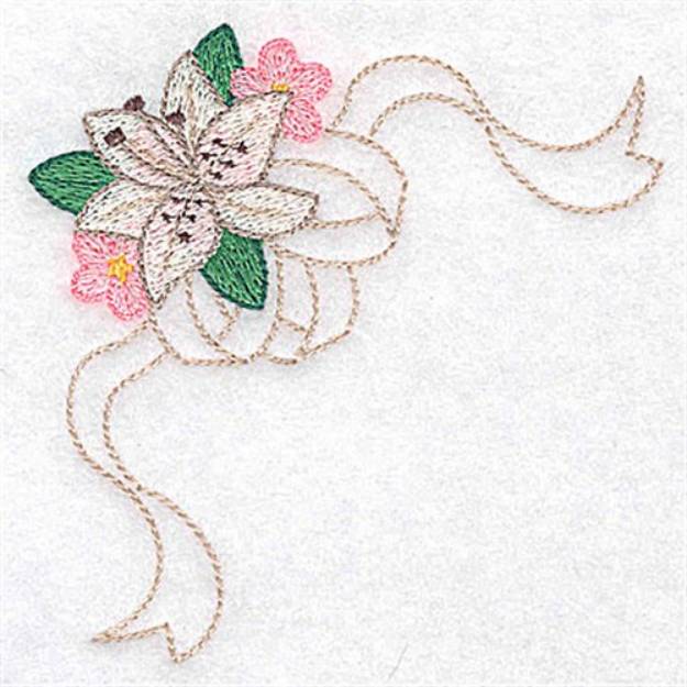 Picture of Lily And Bow Machine Embroidery Design