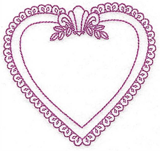 Picture of Heart Shaped Frame Machine Embroidery Design