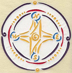 Picture of Compass Applique Machine Embroidery Design