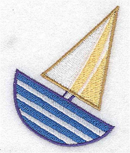 Picture of Sailboat Machine Embroidery Design