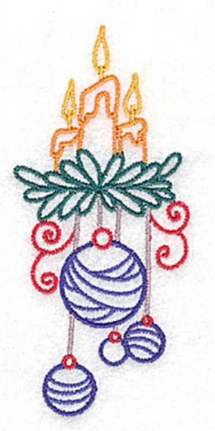 Picture of Christmas Candles Machine Embroidery Design