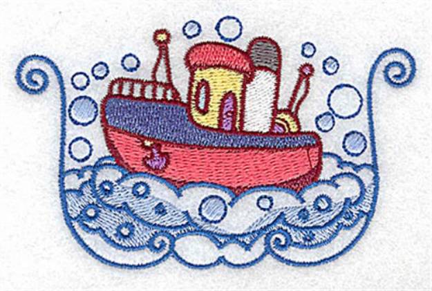 Picture of Bath Boat Machine Embroidery Design