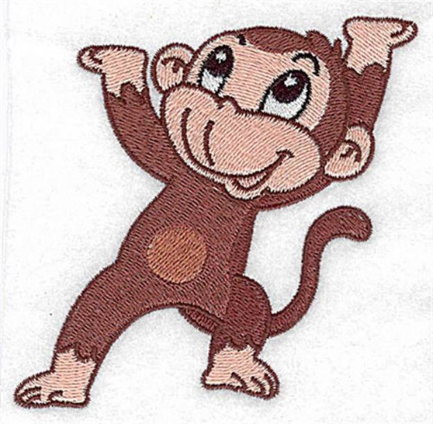 Picture of Cute Monkey Machine Embroidery Design