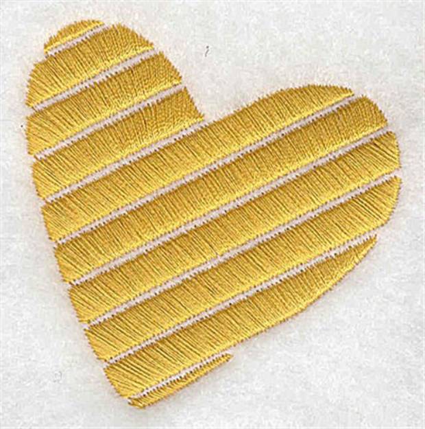 Picture of Stripe Heart Machine Embroidery Design