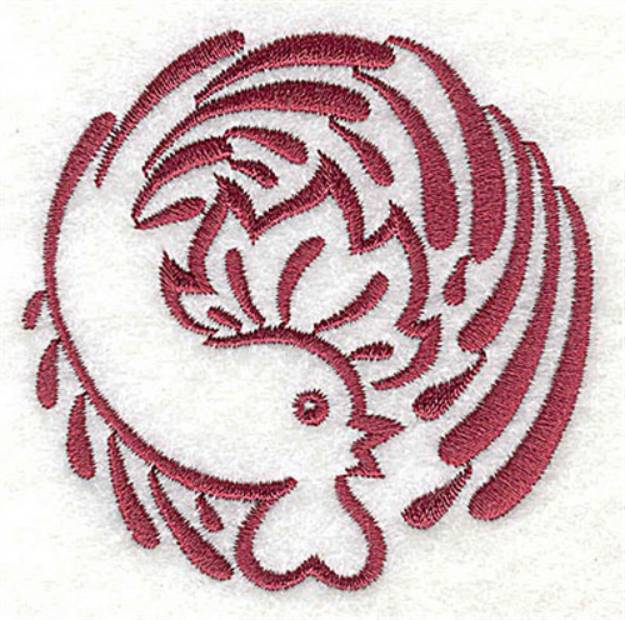 Picture of Rooster Circle Machine Embroidery Design