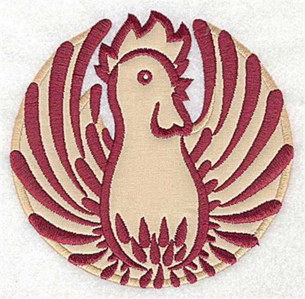 Picture of Rooster Applique Machine Embroidery Design