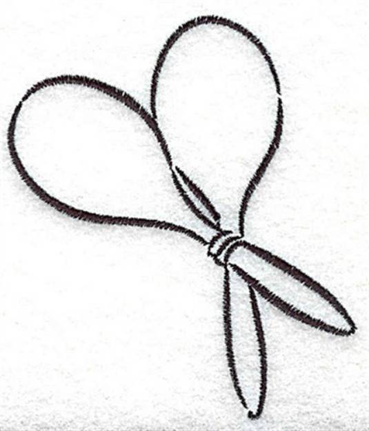 Picture of Maracas Outline Machine Embroidery Design