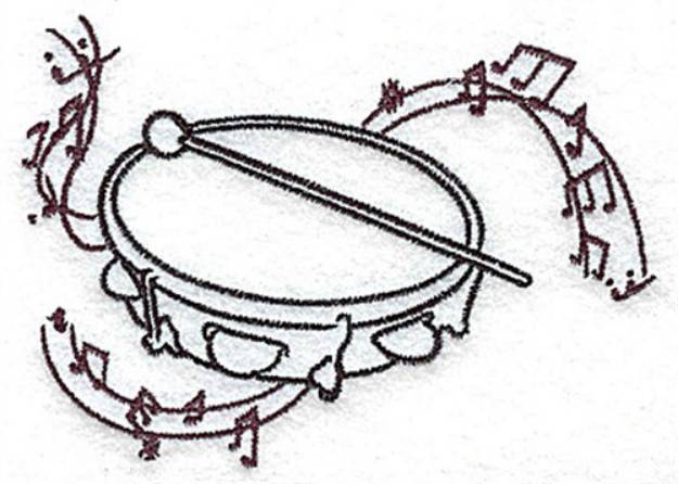 Picture of Tambourine Machine Embroidery Design