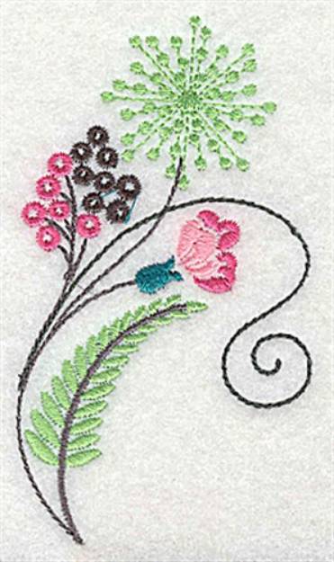 Picture of Dainty Flower Machine Embroidery Design