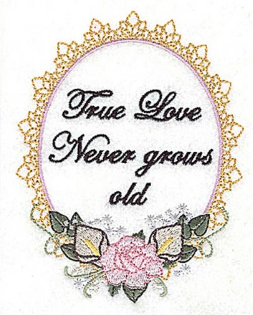 Picture of True Love Frame Machine Embroidery Design