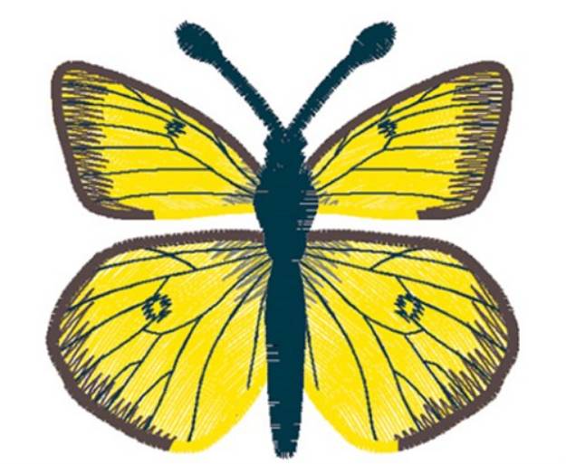 Picture of Clouded Sulphur Butterfly Machine Embroidery Design