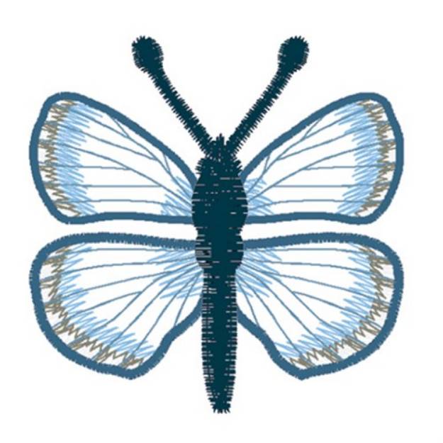 Picture of Spring Azure Butterfly Machine Embroidery Design