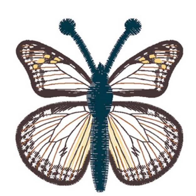 Picture of Monarch Butterfly Machine Embroidery Design