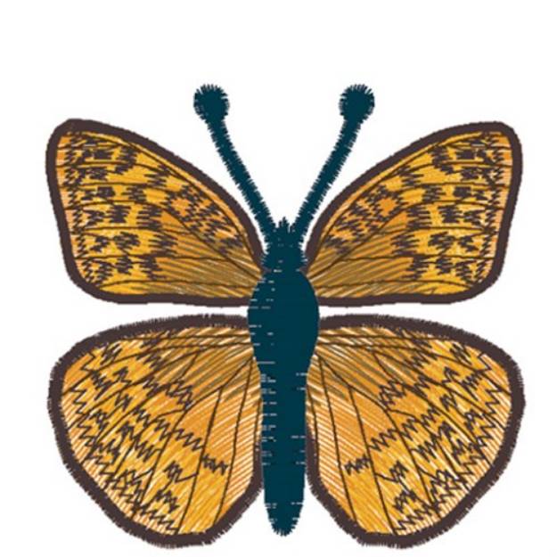 Picture of Great Spangled Fritillary Butterfly Machine Embroidery Design