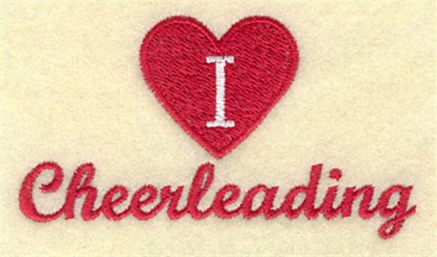 Picture of I Love Cheerleading Machine Embroidery Design