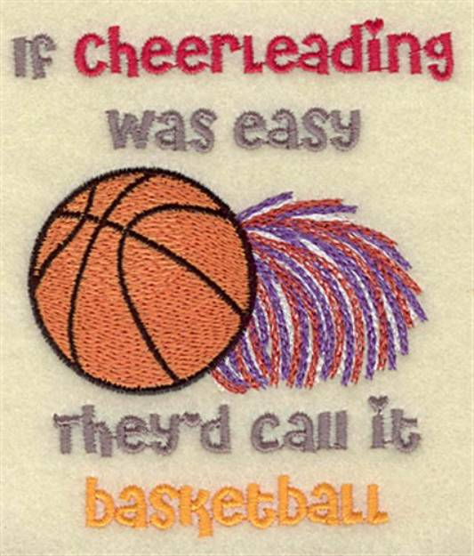 Picture of Cheerleading Basketball Machine Embroidery Design