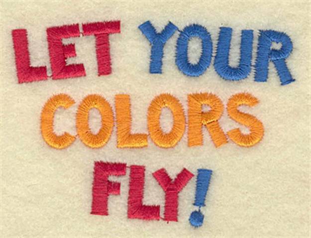 Picture of Let You Colors Fly Machine Embroidery Design