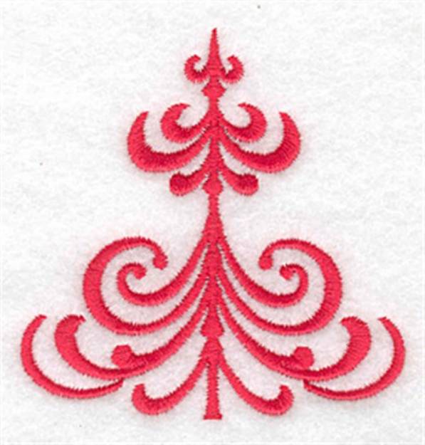 Picture of Christmas Tree Stylized Machine Embroidery Design