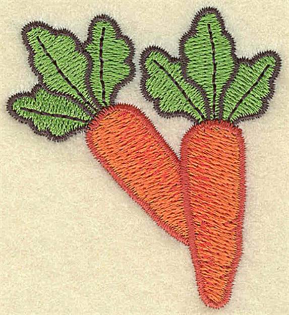 Picture of Two Carrots Machine Embroidery Design